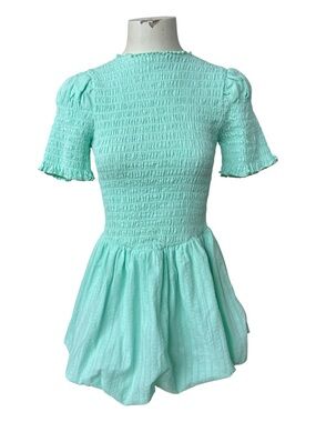 Apres Studio Smocked Bubble Dress Size 4 Mint Green